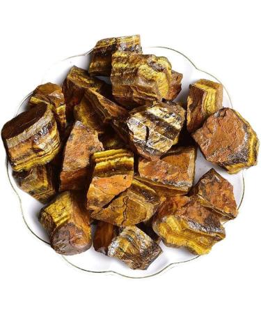 Tiger's Eye Raw Crystals 1.25-2.0 Large Natural Rough Stones for Healing, Tumbling, Cabbing & Decoration - Wicca, Reiki - Buy Online on GoSupps.com