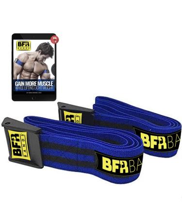 BFR BANDS Blood Flow Restriction Bands for Arms Legs Glutes Occlusion Training Gain Muscle Without Heavy Weight Lifting Quick-Release Elastic Strap Pro Bands 2pk PRO