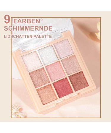  EONFAVE Glitter Eyeshadow Palette - 9 Shades of Highly Pigmented Eyeshadows All Shine Fine Powder with Long Lasting Finish Warm Color Eye Makeup Palette - Buy Online on GoSupps.com