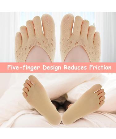 Shop Aster 5 Pairs Orthopedic Toe Compression Socks for Women - No Show Bunion Relief & Breathable Five Finger Liner Socks - Buy Online on GoSupps.com