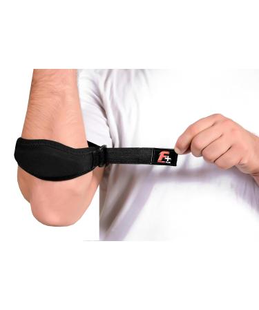 Tennis Elbow Support Brace with Compression Pad for Pain Relief | Ideal for Golfer's & Tennis Elbow | Epicondylitis Clasp & Weather Resistant (Single Piece - Buy Online on GoSupps.com
