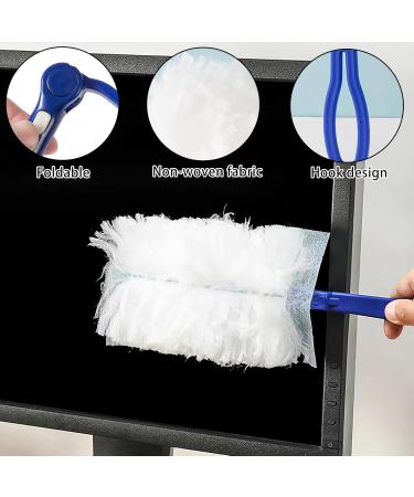 EKSMA Disposable Duster Kit - Short Handle Cleaning Brush with 30 Count Duster Refills Efficient Blue and White Dust Lock Technology - Buy Online on GoSupps.com