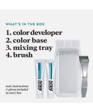 Just For Men Mustache & Beard Coloring - Real Black - 3 Pack 1 Count with Brush for Easy Application - Buy Online on GoSupps.com