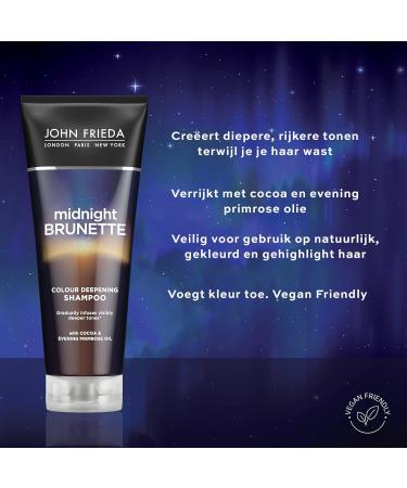 John Frieda Midnight Brunette Shampoo for dull and brown hair 250 ml - Buy Online on GoSupps.com
