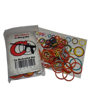 Captain O-Ring Tippmann 98, A5, X7, FT-12, Gryphon, Triumph, US Army - Color Coded 3X Oring Rebuild Kit