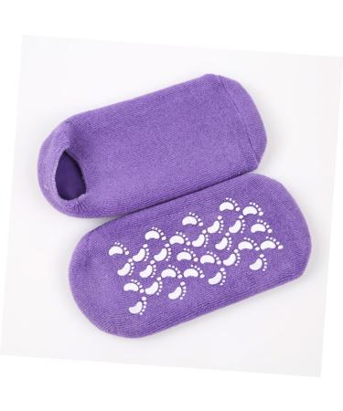 Healeved 1 Pair Cotton Sock Silicone Moisturizing Socks Womens Block Heels Dress Shoes for Women Heels Socks Cracked Heels Socks Womens+Pumps Purple Gel Spa Miss - Buy Online on GoSupps.com