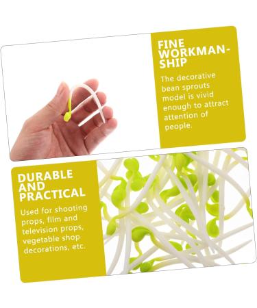 Alipis 100 Pcs Bean Sprouts Toy Small Plant Lifelike Bean Sprout Decoration for Home Faux Plants Delicate Bean Sprout Food Decor Wedding Decor Fruit Toys Pvc Artificial Household Products - Buy Online on GoSupps.com