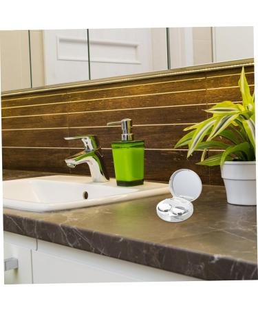 Solustrie Double Box Glasses Case for Contact Lenses | Dustproof Lens Housing & Mirror - Perfect for Travel & Cosmetics - Buy Online on GoSupps.com