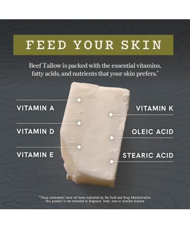 Beef Tallow Balm for Men | Face & Body | Men s Beef Tallow for Skin Health & Barrier Support | Unscented | Moisturizing Face Body & Hands Balm with Organic Beeswax | Grass-Fed & Cruelty-Free | 2 oz - Buy Online on GoSupps.com