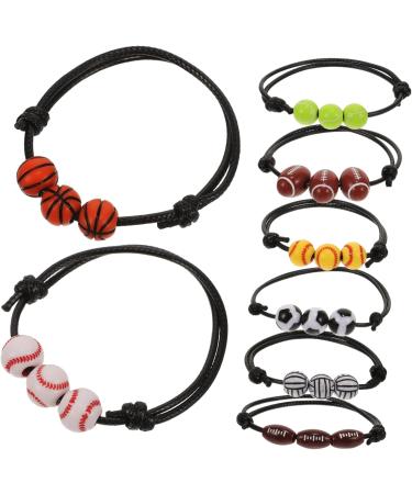 Toddmomy 16 Pcs Softballs Ball Bracelets Fans Supply Wear-resist Wrist Bracelet Couple Bracelets Trendy Bracelet Sports Themed Wrist Bracelet Lovers Adjustable Decorative Ball Plastic 0.00X0.00X0.00CMx3pcs As Shownx3pcs - Buy Online on GoSupps.com