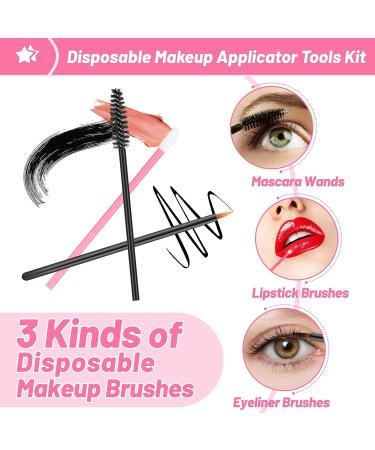 Disposable Makeup Applicators Kit with Mixing Palette and Storage Box - Makeup Artist Tools with Mascara Wands, Lip Brushes, and More - Buy Online on GoSupps.com