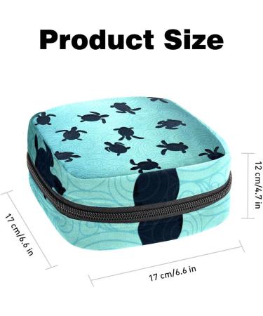 Ocean Life Napkin Storage Bag for Menstrual Products | Portable Turtles Design | Ideal for First Period & Women s Care - Buy Online on GoSupps.com