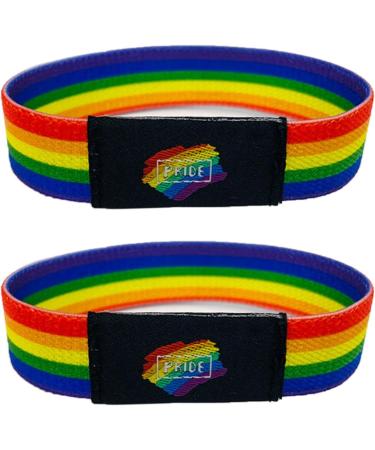 OralGos Set of 2 Rainbow Hand Chains | Comfortable Stylish Unisex Bracelets | Colorful Handwoven Elastic Bangles - Buy Online on GoSupps.com