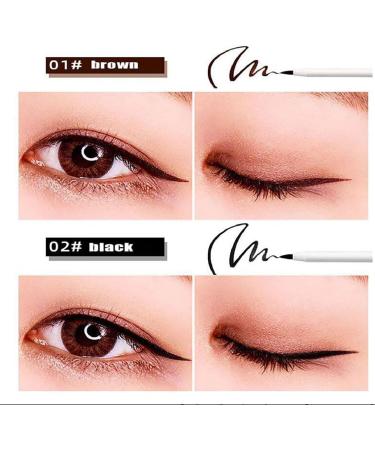 Crayon Eyeliner Waterproof Longue Tenue Non-Blottant Eyeliner Longue Tenue S chage Rapide Waterproof et R sistant la Transpiration Eyeliner Extra Fin Facile Tracer 2Pcs Black - Buy Online on GoSupps.com