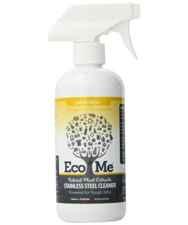 EcoMe Stainless Steel Polish Multi-Surface Cleaner Lemon Fresh 16 oz