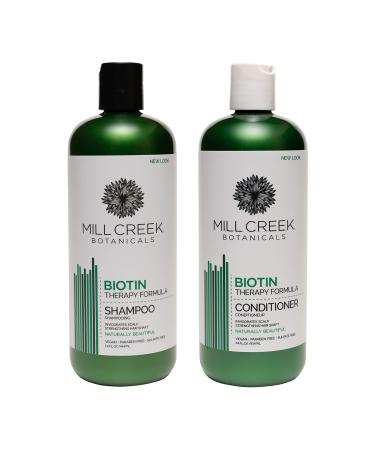 Mill Creek Botanicals Biotin Shampoo and Conditioner Hair Growth Bundle