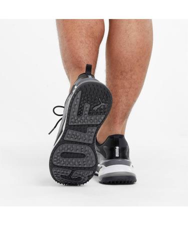 PUMA Unisex GS-Fast Golf Shoe 42.5 EU - Black & Quiet Shade | International Shipping Available - Buy Online on GoSupps.com