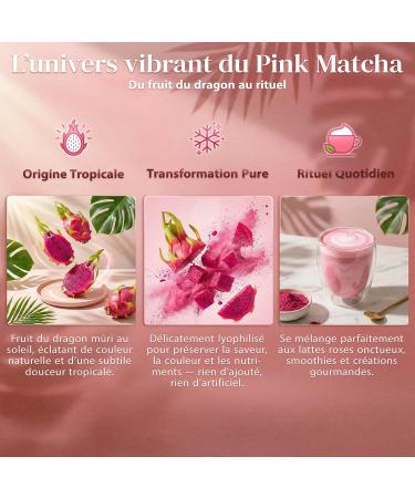 Mary Rose Pink Matcha 100g Poudre de fruit du dragon poudre de fruit du dragon 100% naturelle 100 g (Lot de 1) - Buy Online on GoSupps.com
