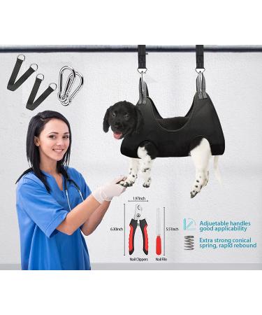 ZVBBON Dog Nail Trimming Hammock - Breathable Sling for Grooming Small & Large Dogs (L Black) - Buy Online on GoSupps.com
