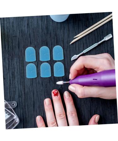 Housoutil 1 Set Nail Color Sand Cap Power Tools Nail Drill Bit Caps Electric Nail File Replacement Hand Wisking Tool Electric Manicure Grinding Head Sandblasting Manual Remover 2x1.5cm Blue 1 - Buy Online on GoSupps.com