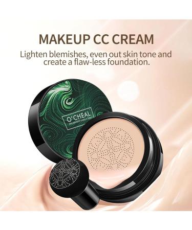 Mushroom Head Air Cushion CC Cream Primer - CC Cream Foundation | Long Lasting Air Cushion CC Cream Mushroom Head CC Cream Primer for Cosmetics/ Ivory - Buy Online on GoSupps.com