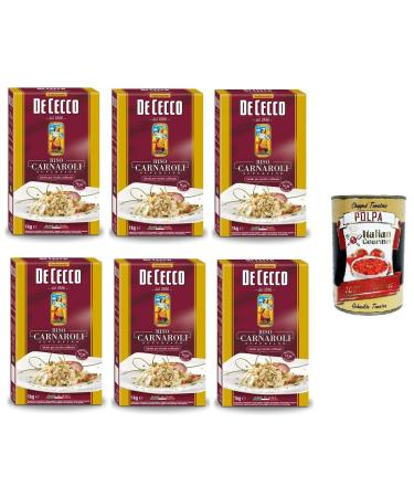 Italian Gourmet E.R. De Cecco Riso Carnaroli Superfino Medium Grain Rice for Risotto 1000g + Italian Gourmet Pulp 400g