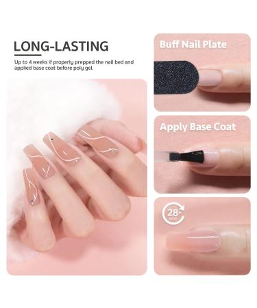 GAOY Poly Gel 60g Natural Nude Builder Gel - Nail Extension Gel for Salon-Quality Nail Art at Home - Buy Online on GoSupps.com