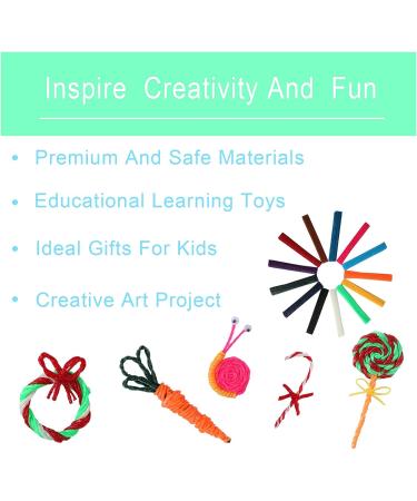 UPINS 1000PCS Bendable Sticky Wax Craft Sticks | 13 Colors | Kids DIY Art Supplies with Blue Storage Bag - Buy Online on GoSupps.com