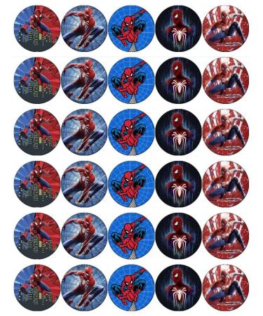 30 Spiderman Cupcake Toppers Edible Wafer Paper Fairy Cake Toppers Birthday Cakes - Buy Online on GoSupps.com