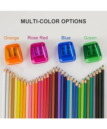 Sonuimy Pencil Sharpeners  4 Pcs Pencil Sharpeners Manual Dual Holes Compact Colored Handheld Pencil Sharpener for Kids with Lid Adults Students School Class Home Office (Covered) - Buy Online on GoSupps.com