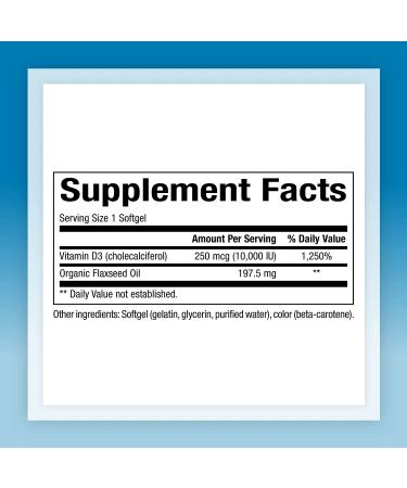 Natural Factors Vitamin D3 250 mcg (10,000 IU) - 120 Softgels for Bone & Immune Health - Buy Online on GoSupps.com