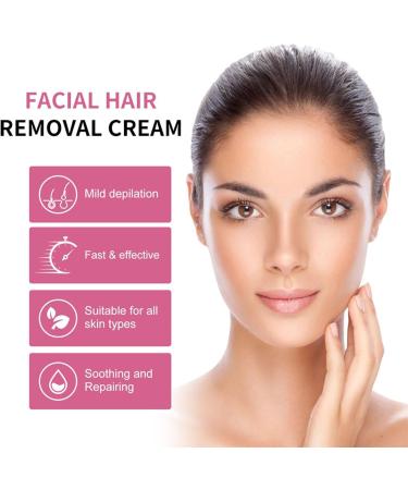  Generisch Pack of 3 gentle and fast-acting peach-scented hair removal creams for face and body for women for hair removal on the upper lip cheeks arms and underarms (50 g) - Buy Online on GoSupps.com