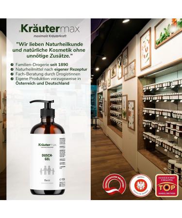 Herbal Max Basic shower gel in dispenser shower gel PH neutral for the whole family 1 x 950 ml - Buy Online on GoSupps.com