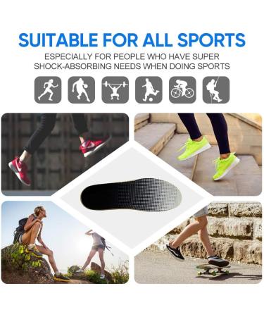 Plantar Fasciitis Arch Support Insoles for Men & Women - Full Length Orthotic Shoe Inserts for Flat Feet & Foot Pain Relief - Silver - Buy Online on GoSupps.com