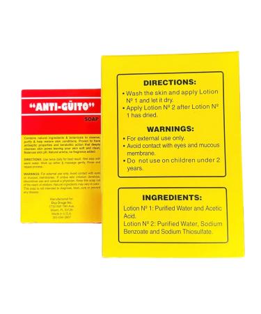 Antiguito Lotion 4 OZ & Anti-Guito Homoeopathic Soap 3.1 OZ - Effective Remedies for Tinea Versicolor | International Shipping Available - Buy Online on GoSupps.com