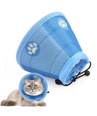 Halskrause cat protective collar cat adjustable cat collar soft restoration collar funnel cat for cats pet after surgery and injuries (m) - Buy Online on GoSupps.com