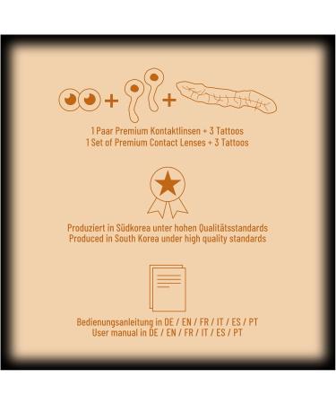 Funzera Red Undead Zombie Colored Contact Lenses - 2 Pieces for Halloween Cosplay & Carnival  - Buy Online on GoSupps.com