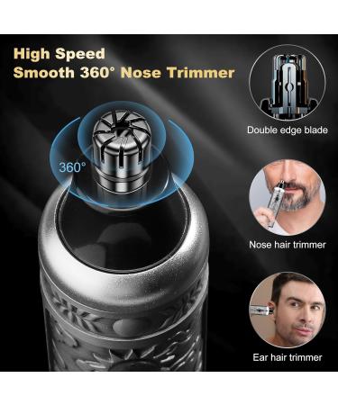 Qreeyx Hair Clippers for Man T-Blade Trimmer Nose Hair Trimmer Electric Shaver Set Professional 4 in 1 Barber Clippers Set for Haircut Men s Grooming Kit with LCD Display Ideal Gift for Him Silver - Buy Online on GoSupps.com