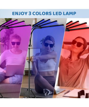Red Light Lamp 180LEDs Blue Light & Infrared Light with Stand Height Adjustable & Angle Adjustable & Timer Red/Infrared/Blue Light for Home/Office Use - Buy Online on GoSupps.com