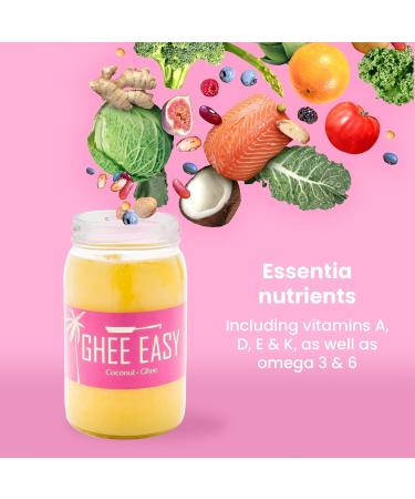 Ghee Easy Organic Ghee and Coconut Oil Blend 500g - 50% Ghee and 50% Extra Virgin Coconut Oil - 100% Organic & Pure - Lactose Free and Gluten Free Ghee Coco Blend 500g - Buy Online on GoSupps.com