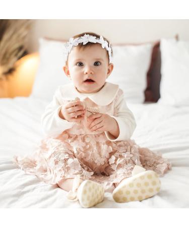 Flower Baby Headband Cute Baby Headbands Soft Lace Newborn Headbands Elastic White Flower Newborn Baby Headbands Girl Hair Accessories for Baby Girls - Buy Online on GoSupps.com