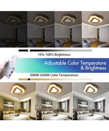 Wayluoung Dimmable LED Cloud Lamp | Modern 40cm Wood & Acrylic | 36W 3300LM | 3000K-6000K Remote Control | Perfect for Living Room Children's Room Kitchen & Home Office - Buy Online on GoSupps.com