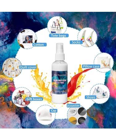 2 Pack X100ml Sublimation Coating Spray for Cotton & Polyester - High Adhesion, Quick Dry, Vibrant Colors - Buy Online on GoSupps.com