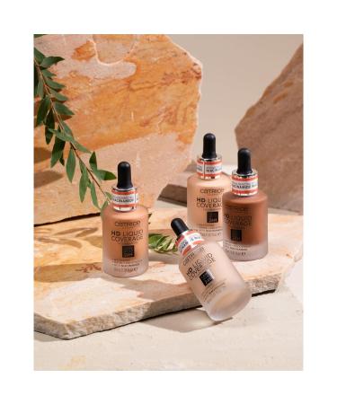 Catrice HD Liquid Coverage Foundation No. 010 - Vegan Oil-Free Waterproof Long-Lasting Matt Finish for Impure Skin (3x30ml) - Light Beige - Buy Online on GoSupps.com