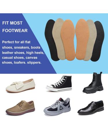 Men's Non-Slip Thin Leather Insoles for Boots and Dress Shoes - 3 Pairs (Size 8-9 Men/10-11 Women) - Carbon Odor-Eater Inserts - Buy Online on GoSupps.com