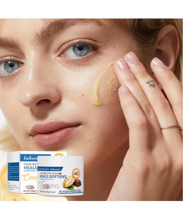 Cocoa Butter Face Cream - Nourishing Moisturizer with Vitamin E for Dry Skin | Hydrating Body Cream for Soft Smooth Skin - Buy Online on GoSupps.com