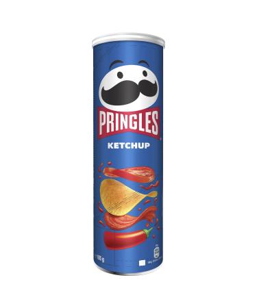 Pringles Ketchup (1 x 185 g)-the irresistible snack classic in the practical can-crisp chips with ketchup taste-pop.Play.Eat.185 g (1 Pack) - Buy Online on GoSupps.com