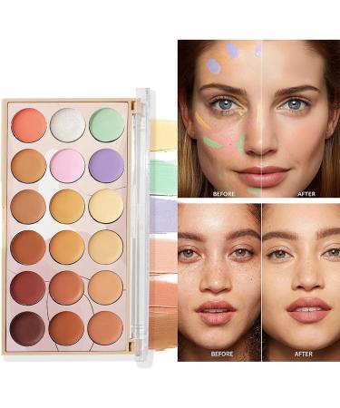  G n rique 18 Color Concealer Palette Full Coverage Waterproof Blendable Cream Formula Multiuse for Contouring Color Correcting Skin Tone Balancing Daily and Professional Makeup 20g - Buy Online on GoSupps.com