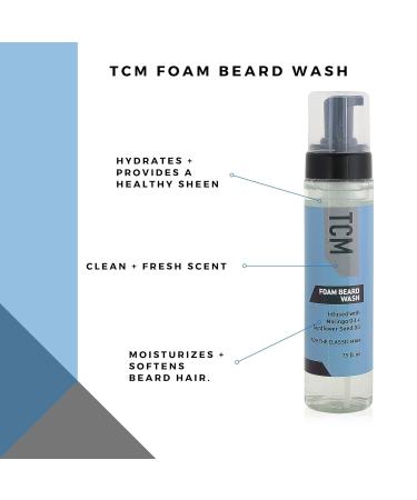 Buy TCM Men's Foam Beard Wash - Cleansing Conditioning & Softening for Facial Hair (7.5oz) - International Shipping Available - Buy Online on GoSupps.com