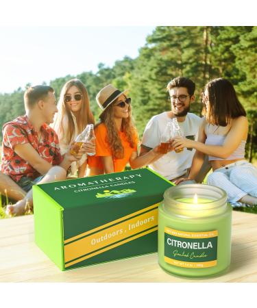 Buy Citronella Candles | 20-Hour Burn Time | Natural Lemongrass Fragrance | Set of 2 Glass Candles for Outdoor Use Camping & Travel - Citronella 300G - Buy Online on GoSupps.com